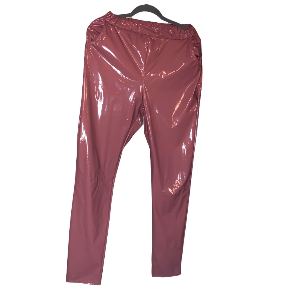PrettyLittleThing Pink Latex Pants